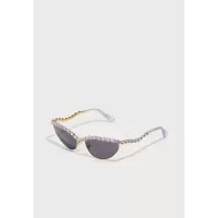 Swarovski/施华洛世奇女士猫眼金框施华洛世奇水晶UV防护太阳镜深