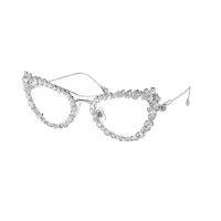 Swarovski/施华洛世奇金属银框 女士异形全框太阳镜 蓝光过滤镜片