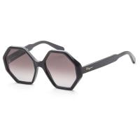 FERRAGAMO/菲拉格慕女士几何造型黑醋酸纤维灰镜片UV防晒太阳镜