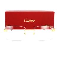 Cartier卡地亚透明金属太阳镜女士高端时尚