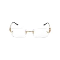 Cartier/卡地亚女款太阳眼镜金属矩形透明金框轻便舒适防滑镜腿