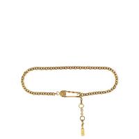 Versace金属时尚腰带 金色链条设计别针扣紧致魅力 时尚显气质腰链