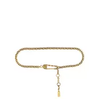 Versace金属时尚腰带 金色链条设计别针扣紧致魅力 时尚显气质腰链