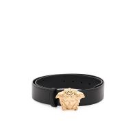 Versace女士金属扣皮质腰带时尚百搭宽版cm真皮腰封