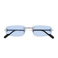 Cartier卡地亚太阳镜女防紫外线护眼清晰视野时尚金属无边框