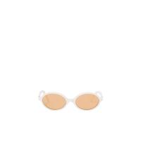 miumiu缪缪太阳镜女遮光护眼防紫外线时尚奶白色椭圆形醋酸纤维