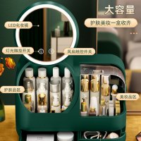 化妆品收纳盒防尘带镜子一体桌面家用箱大容量护肤品梳妆台置物