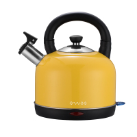 德国ewee 家用电热水壶304不锈钢开水壶自动断电大容量电壶烧水壶 2L 柠檬黄