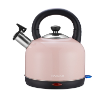 德国ewee 家用电热水壶304不锈钢开水壶自动断电大容量电壶烧水壶 2L 少女粉