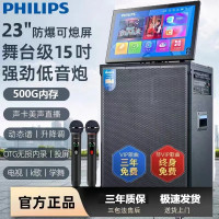 飞利浦SD329FX 户外K歌专用音响家庭ktv音响套装 广场舞便携拉杆蓝牙音箱带4K屏大功率卡拉OK一体机音响