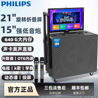 飞利浦SD259 广场舞音响带显示屏家庭ktv音响套装户外视频k歌卡拉ok点歌机功放一体机电视k歌蓝牙音箱