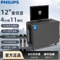 飞利浦SD249卡拉ok一体机家庭ktv音响套装点歌机广场舞带显示屏户外视频k歌专用麦克风蓝牙唱歌音箱