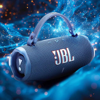 JBL CHARGE6 音乐冲击波六代 便携式蓝牙音箱 低音 AI音效增强 户外防尘防水 桌面音响 蓝色
