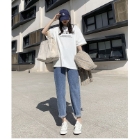 樵JIAO破洞复古老爹牛仔裤女高腰显瘦宽松阔腿裤037-RT-Y771