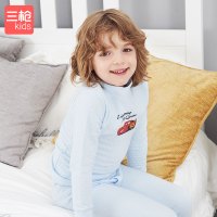 三枪迪士尼系列秋冬男孩秋衣秋裤暖棉男童半高领长袖内衣套