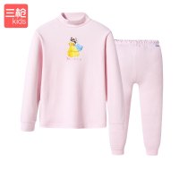 三枪迪士尼系列公主风打底衫裤秋衣秋裤舒肤棉女童半高领长袖内衣套