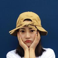 韩版蝴蝶结渔夫帽遮阳休闲百搭日系鸭舌学生折叠防晒太阳帽子女夏