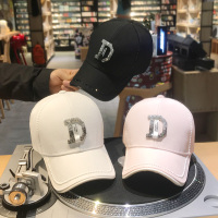 帽子女鸭舌帽镶钻水钻日系棒球帽女韩版潮百搭嘻哈帽夏季遮阳帽子