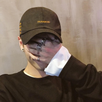 韩版夏季遮阳帽潮牌百搭棒球帽 ins鸭舌帽黑色帽子男潮街头嘻哈帽