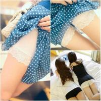 春装AAA时尚蕾丝花边三分纯色保险裤防走光裤安全裤平口打底裤