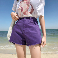 2018夏季新款流苏毛边牛仔裤韩版阔腿裤热裤宽松高腰裤子短裤女装