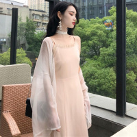 2018夏季新款复古纯色雪纺衫中长款宽松薄款防晒上衣开衫外套女装