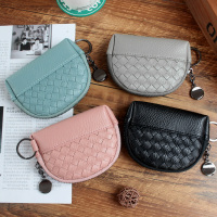 2018新款时尚编织拉链零钱包女士短款小钱包韩版硬币包钥匙包卡包