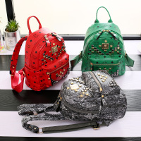 2018新款双肩包学院风书包女韩版铆钉迷你小清新背包女包潮旅行包