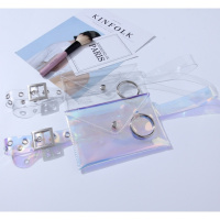 透明潮流时尚腰带钱袋钱包装饰配牛仔裤衣服搭配简约百搭韩国个性