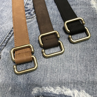 日系港风文艺简约纯色PU男女细腰带韩版新款潮流时尚皮带休闲裤带