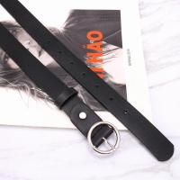 时尚腰带女装饰bf风韩版学生圆环复古皮带女简约百搭韩国黑色裤带