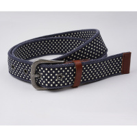 新款女士帆布腰带 英伦波点纯棉编织裤带 休闲百搭针扣青年皮带潮