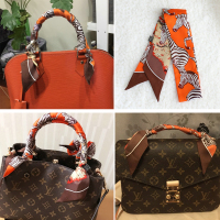 真桑蚕丝绑包丝带twilly绑包包手柄小丝巾绑手提包窄丝带飘带斑马