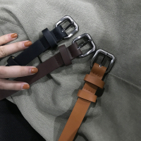 推荐 百搭基础金属针扣PU皮带韩系简约学生纯色腰带