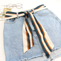 文艺复古韩范超长细窄长条腰带丝巾 裙子线衫装饰腰链腰绳丝带