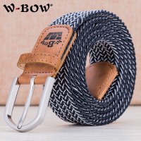 威铂思帆布腰带男 简约编织皮带韩版潮学生针扣青年加长