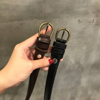 2018春夏新款简约韩版复古圆环腰带针扣百搭装饰休闲PU皮带女学生