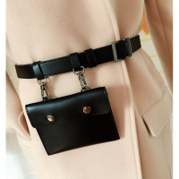 简约百搭腰带式细包包女韩版装饰连衣裙毛衣大衣皮带牛仔裤垂包