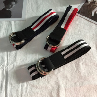 韩版百搭休闲帆布宽腰带女青年学生裤带简约装饰连衣裙皮带打结潮