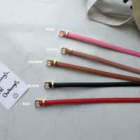 韩国新款毛衣纯色百搭简约细腰带PU皮带连衣裙牛仔短裤绑带女流行