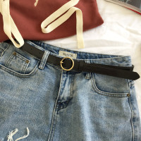 韩国新款铜扣做旧圆扣圈圈圆环皮带头复古文艺腰带女牛仔裤装饰带