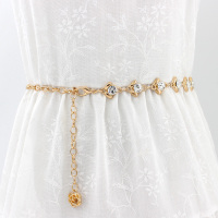 金属细腰带女士甜美百搭腰链女裙子毛衣大衣装饰韩版银色链条腰坠