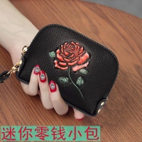 2018新款零钱包女迷你短款贝壳包印花软皮硬币包简约韩版小手机包