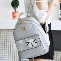 2018新款韩版学院风卡通双肩包女百搭可爱皮书包中学生包时尚背包