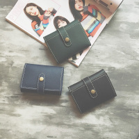 2018新款三折ins短款钱包女韩版简约女学生零钱包女复古钱夹卡包
