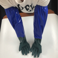 抓鱼耐油防滑防水加绒加厚挖藕加长水产渔具卖鱼劳保冬季杀鱼手套