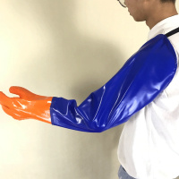 加长型耐油加厚抓鱼手套防水耐磨耐酸碱止滑工业用捕鱼水产手套