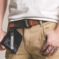 马登工装 美式复古双环扣皮带休闲百搭帆布编织腰带阿美咔叽饰品