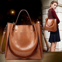 包包女2018新款软皮女包单肩韩版百搭斜挎时尚水桶包手提包大包潮