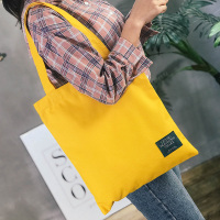 布袋包女chic帆布单肩拉链包女韩国简约百搭女单肩森系手提包